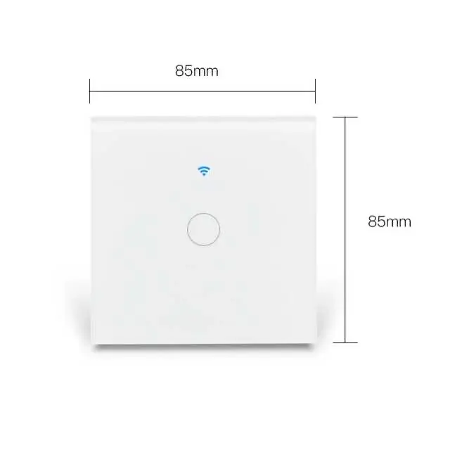 G-Tech Plus Smart Lichtschakelaar Black Wifi Gehard Glas Panel Touch Light Switch Met Led-Indicator