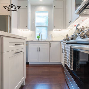 Goldtop Designs Ensemble d'accessoires d'armoires de rangement de cuisine modernes de luxe Meubles en bois intelligents Charnière en MDF de conception modulaire blanche - Product Image 2