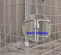 Loquet de porte de cage à lapin en fil métallique, connecteur pliable de luxe pour cages de chats et chiens