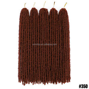 Locs פרפרים בעבודת יד הרחבות שיער סרוג 18 אינץ 'מנעולים סינטטיים מתולתל יחיד בסגנון weft - Product Image 5