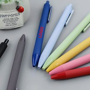 Fournitures de papeterie en gros, style INS simple, stylo gel personnalisé pour étudiants, logo personnalisé, stylo à bille 0,5 mm avec encre noire - Product Image 5