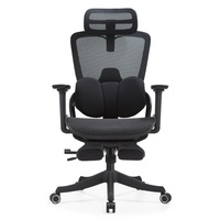 Chaise de bureau ergonomique pivotante de designer, avec accoudoirs 3D et repose-pieds, en maille, idéale pour le gaming – Offre Spéciale