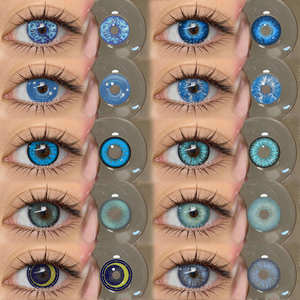 Lentilles cosmétiques Eyeshare Nebula Blue Witch 14,5 mm, effet grand œil, lentilles de contact Azul, maquillage Halloween, lentilles de contact colorées - Product Image 1