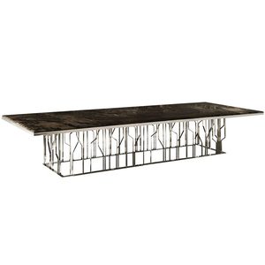 New Arrival Esstisch Marmor <strong>Stable</strong> Nordic Rectangle Stainless Steel Wire Marble Top Dining <strong>Table</strong> - Product Image 1