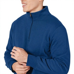 Sweat-shirt décontracté pour homme à demi-zip, pull confortable à quart de zip en mélange de coton doux, haut élégant pour le quotidien et le bureau - Product Image 4