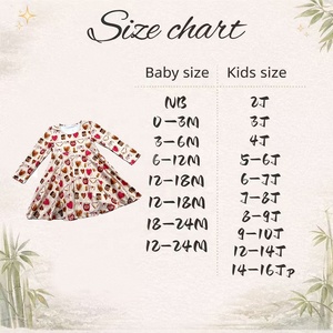 Robe à volants pour filles en viscose de bambou DH ODM Peanut Butter Jelly, imprimé PB&J Foodie, manches longues, pour le jeu actif, directement de l'usine - Product Image 3