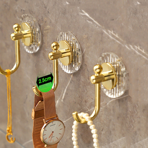 New Arrival Self Adhesive Multifunction Kitchen Free Punching <strong>6</strong> <strong>Hooks</strong> Hanger Bathroom Waterproof Wall Mount <strong>Hooks</strong> for Hanging - Product Image 1