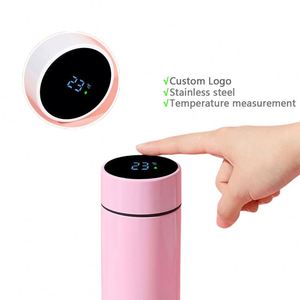 Thermos personnalisé avec logo, affichage de la température LED, 500 ml, en acier inoxydable 304, bouteille d'eau intelligente avec rappel pour boire de l'eau - Product Image 1