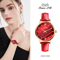 Jam Tangan Wanita Minimalis Kulit Vintage Elegan Mewah Murah Tahan Air Quartz untuk Wanita