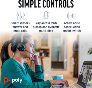 <span class=keywords><strong>Casque</strong></span> <span class=keywords><strong>sans</strong></span> <span class=keywords><strong>fil</strong></span> Poly Voyager Focus 2 UC avec micro et support de charge (<span class=keywords><strong>Plantronics</strong></span>) -Annulation active du bruit (ANC) 77Y90AA,214433-02M - Product Image 4