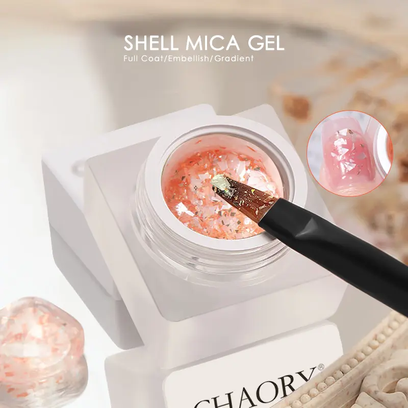 Nail Art Salon Shell Mica Gel Polish Nail Paint Soak Off Uv Led Glitter Shell Flakes Nail Gel Polish