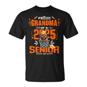 T-shirt de diplômé de basket-ball senior 2025 pour les grands-mères fières – Produit promotionnel - Product Image 1