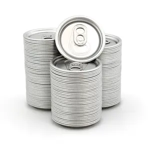 SOT 200 202 CDL B64 Type Custom Silver Color Easy Open End Aluminum Beverage Can Lids For Pet Plastic Can And Aluminum Tin Can