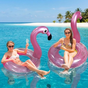 Luxury PVC <b>Inflatable</b> Flamingo <b>Swan</b> Swimming Ring for Women with Custom Color and Size - Product Image 1