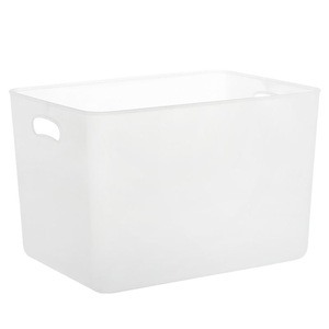Transparent frosted <b>storage</b> <b>box</b> for office miscellaneous items and books, with <b>lid</b>, suitable for home use, plastic snack - Product Image 4