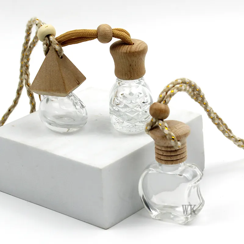 Frasco difusor de óleo essencial para aromaterapia de carro, garrafa de ambientador para carro, frasco de perfume vazio para decoração, acessório de decoração