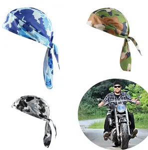 RTS Quick drying fabric Sunscreen Sweat Bandana head scarf Biker bicycle Pirate hat designer head scarf bandana
