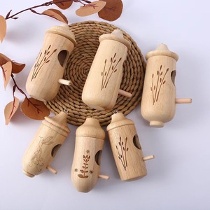 Nido de colibrí de madera colgante Mini Casa de colibrí Alimentador de jardín al aire libre Casa de pájaros artesanales de madera - Product Image 5