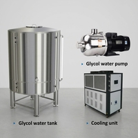 Réservoir de refroidissement à eau glycolée SUS304 de 300 L pour système de brassage de bière