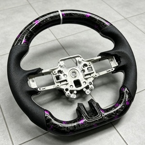 Volant de voiture en fibre de carbone forgé sur mesure pour Ford <span class=keywords><strong>Mustang</strong></span> S550 6ème génération Coupé 2015-2024 <span class=keywords><strong>GT</strong></span> 350 500 R Shelby - Product Image 1