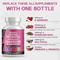 Gummies Probiotiques MK pour Femmes avec Canneberge et D-Mannose pour la Santé Intestinale et Vaginale, Soutien du pH Équilibré et Croissance Capillaire