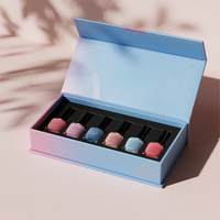Boîte cadeau rigide magnétique personnalisée avec insert en mousse pour vernis à ongles, soins des ongles, emballage cosmétique, vente en gros, haute qualité, écologique