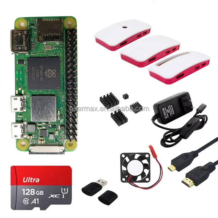 Raspberry Pi Zero 2 WH Boîtier Boîtier Alimentation Ventilateur Dissipateurs Écran Tactile Adaptateur Carte SD Cartes de Développement 2WH