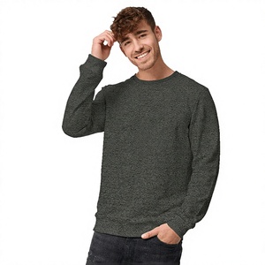 Casual Winter <b>Men's</b> 100% Cotton Crew Neck Pullover Sweatshirt-Premium Quality Breathable Windproof Regular Fit Solid Color - Product Image 4