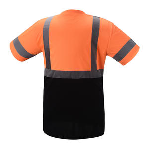 Chaleco de camiseta reflectante de ojo de pájaro con construcción transpirable para trabajadores del sitio de saneamiento Características Logotipo impreso - Product Image 1