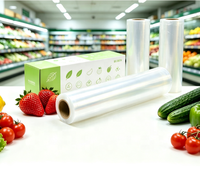 Goedkope, milieuvriendelijke, flexibele, transparante plasticfolie met goede kleefkracht voor het bewaren van vlees, fruit en groenten