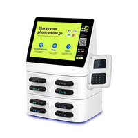 Borne de recharge publique durable et empilable à 8 emplacements, 5000 mAh, charge rapide, paiement par code QR, services de personnalisation, pour l'extérieur