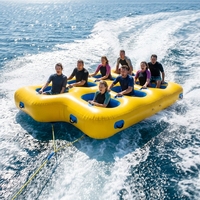 Vente Flash : Tube Gonflable UFO Remorquable de Qualité Commerciale 4x2.6m 7 Places en PVC Anti-UV pour Sports Nautiques