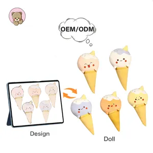 工厂定制可爱制造卡通工厂定制可爱冰淇淋制造娃娃个人设计毛绒玩具