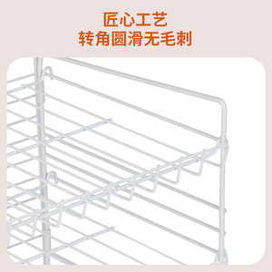 Canned Food <b>Storage</b> <b>Rack</b> 3 Tier White <b>Wire</b> Kitchen Organizer Shelf For Pantry Cabinet Use - Product Image 2