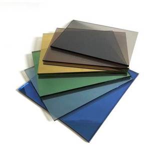Verre réfléchissant à prix d'usine, revêtement bleu foncé, gris européen, marron, bleu Ford pour l'extérieur, l'industrie, les hôtels, les escaliers - Product Image 1