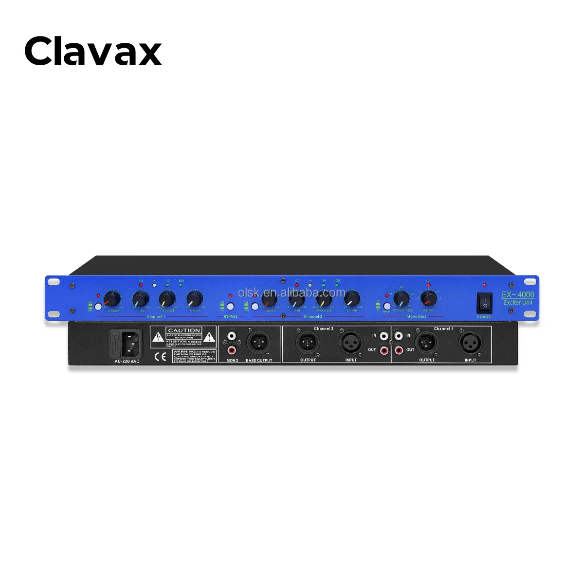 Clavax CLAM-EX4000 מקצועי מוצלב אודיו DJ ציוד 4-ערוצים מבסס היקפי סטריאו דו-כיווני/מונו תלת-כיווני עם XLR