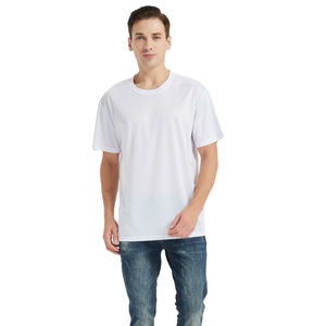 Magliette in Poliestere da Uomo Economiche e Bestseller, T-Shirt Estive con Collo Tondo in Tinta Unita - Product Image 2