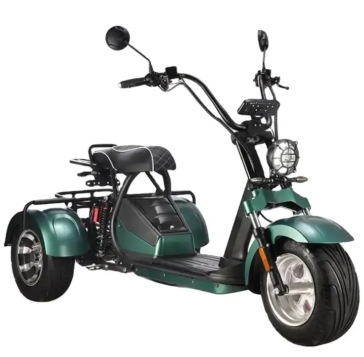 High Quality 2000W Electric Scooter Big Seat 3 Wheels 45km/h Speed 60V 50km HM3.0 3 Electric Scooter Adults USA EU Warehouse