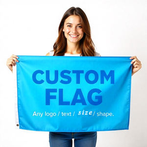 Оптовая продажа, рекламная 100%, полиэстер, цифровая печать, сублимационная, односторонняя или двусторонняя кампания, флаг всех стран на заказ - Product Image 1