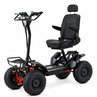 Scooter électrique tout-terrain pliable 4 roues motrices 4000W, 60V31.2ah, pour adultes, avec siège individuel, idéal pour la mobilité des personnes âgées