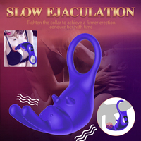 Nuevo Anillo Vibrador de Silicona para Hombre con Control por Aplicación, Anillo para Pene con Retraso y Bloqueo, Juguete Sexual Impermeable para Adultos, 10 Velocidades GM-220