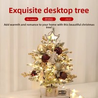 En gros, Mini sapin de Noël blanc en PVC de 60 cm, ensemble cadeau avec pendentifs pour arrangement DIY, pré-éclairé, pour maison, bureau, fenêtre, table, fabriqué en Chine