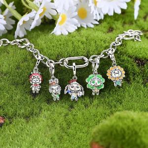 MULA 925 in argento Sterling gioielli da te ciondolo ciondolo con perline originali serie Bear Fox Clown girasole si adatta <span class=keywords><strong>bracciale</strong></span> per bambini - Product Image 3