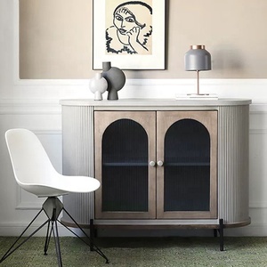 HOT Selling Contemporary Storage Stainless Steel Base Marble Top Wood Display <strong>Kitchen</strong> <strong>Sideboard</strong> <strong>Cabinets</strong> - Product Image 4