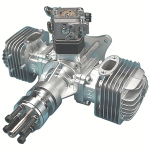 DLE60 60CC Twin UAV Engine <b>Gasoline</b> Twin Cylinder Engine with 14V 180W Power Generator System Model Aircraft - Product Image 5