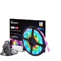 Bande lumineuse LED électrique intelligente RVB WiFi Compatible Alexa/EWellink APP Contrôle vocal Utilisation commerciale Matériel PC