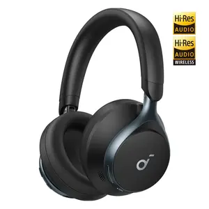 Soundcore Space One headphone peredam bising aktif BT5.3 LDAC earphone Over-Ear Audio resolusi tinggi panggilan jernih HD