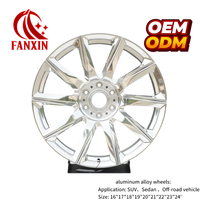 Jantes en alliage forgé sur mesure, sport, à dix branches, entièrement polies argentées, 16-22 pouces, 5x112, 5x114.3, 5x120 pour Toyota Yaris