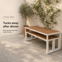Ensemble de table et de chaises de salle à manger d'extérieur en fer forgé moderne, ensemble de meubles de jardin pour hôtel, cour, terrasse, balcon