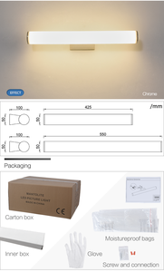 Minimalist LED Wall Lamp White Cylindrical Shade Aluminum Alloy Body Warm White Light Bathroom Vanity <b>Mirror</b> Light Wall-Mounted - Product Image 5